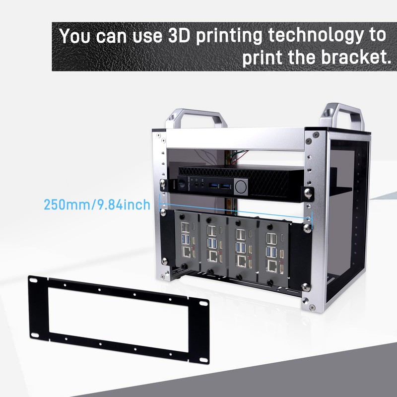 GeeekPi DeskPi RackMate 10 inch 2U Rack Mount for DIY