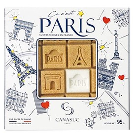 Canasuc Paris "Window Gift Box" of Assorted French Molded Sugar Pieces 3.35 Oz (Paris)