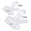 Z ZICOME 30 Pack Plastic Clear Clips Clamps, 1-1/2 Inch