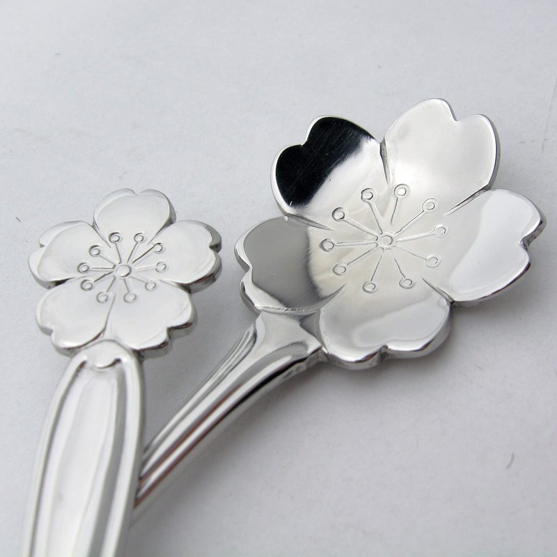 Nagao Flower Coffee Spoon, Sakura, Set of 2, Made in
