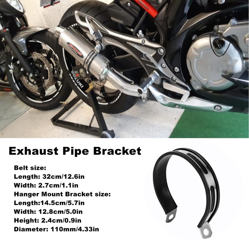 Madezz Exhaust Motorcycle Exhaust Pipe Muffler Holder Hanger Semicircular Strap