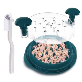 Triturador Pollo, Herramienta Twist Triturador Pechuga Pollo con Plato Separado, Máquina Trituradora Carne Visible, Resistente al Calor, Sin BPA (más verde)