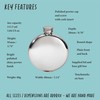 Wentworth Polished Round Pewter Pewter Bottle 4oz Capacity, Spirit Bottle