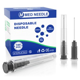 100 Psc 22G 5/8 Inch Luer Lock Lab Tool Accessories, Disposable Needles Individually Packaged for Liquid Measurement and Ink Filling