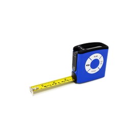 K Digital Tape Measure, Display Reads Accurate Distance, English and Metric Units, Sixteen Feet Tape Length Blue