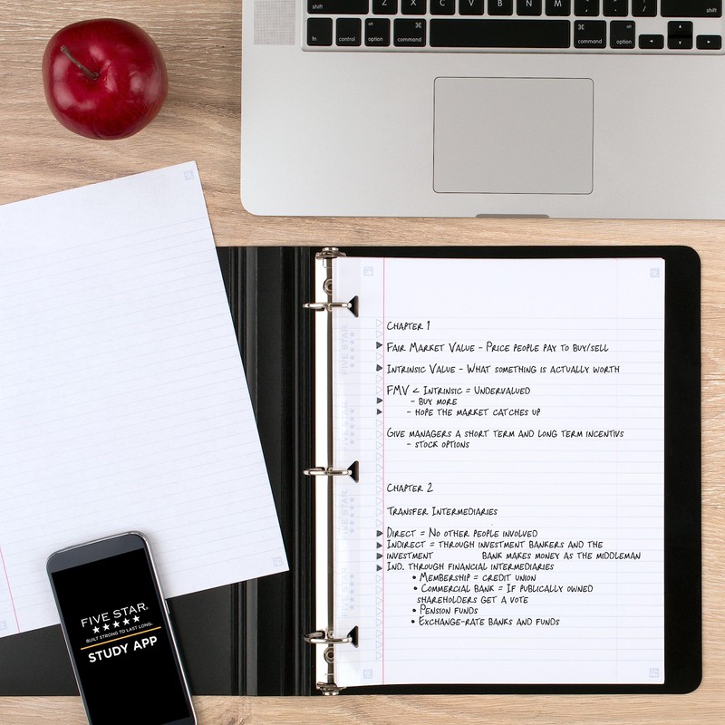 Five Star Loose Leaf Paper + Study App, 6 Pack,