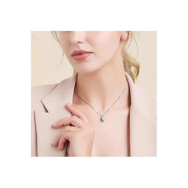 Teardrop Urn Necklace, Stainless Steel Ashes Pendant Funeral Loved Ones