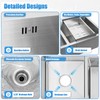 ZERNEIL 30" Drop In Stainless Steel Double Bowl Kitchen Bar