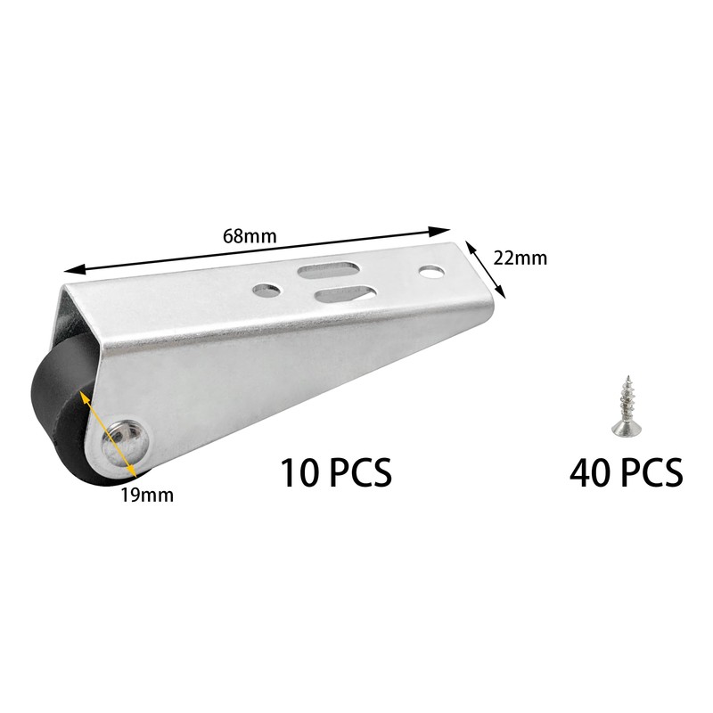 10-Pack Fixed Caster Wheels – Smooth Rolling Wheels for Various