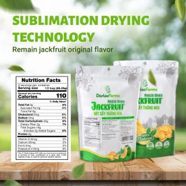 DARLAC FARMS Freeze Dried Jackfruit Bites, Pack 1, No Sugar Added, Healthy Fruit Snacks for Kids, Adults & All Ages, Premium Organic Crispy Crunchy Snacks, Tea, Baking, Smoothie, Yogurt, 2 Oz