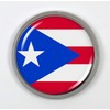 Flag of Puerto Rico | 3D Domed CAR Emblem Badge