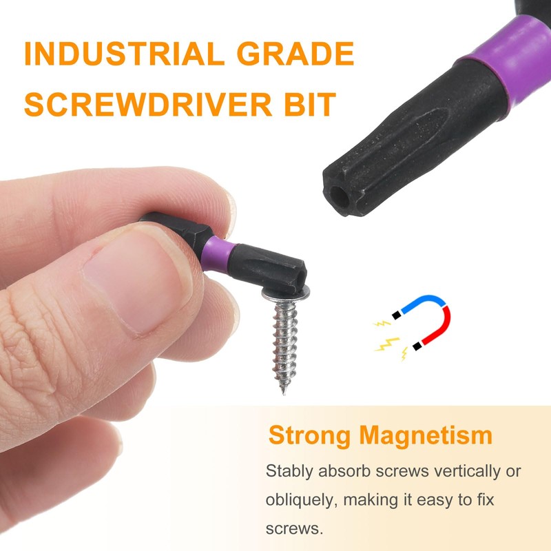 sourcing map 2pcs TT10 Torx Screwdriver Bit 1/4" Hex Shank