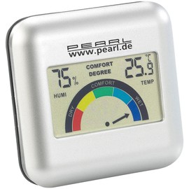 PEARL Car thermometer: digital hygrometer with thermometer and graphic display (minimum maximum thermometer, humidity meter, humidity display)