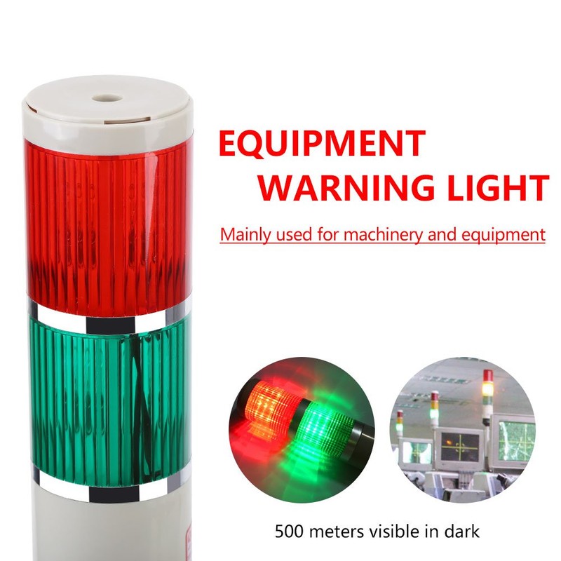 1 Piece Red/Green LED Warning Light Traffic Light 230V Small