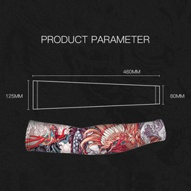[FUNETO] Summer Arm Cover, Tattoo Arm Cover, Cold Sensation, Sunscreen, Sweat Absorbent, Quick Drying, Anti-Slip, UV Protection, Sunscreen Cover, Sports, Climbing, Daily Life, Basketball, Running, No