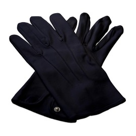 THE MASONIC COLLECTION - Plain Cotton Gloves for Men - Soft & Lightweight - Washable & Reusable Material - Popper Snap Fastening - Freemasons Gift Accessory for Men