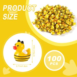 lasuroa Mini Resin Ducks, Small Resin Figures Little Duck Set Tiny Miniature Ducks Mini Resin Bees Mini Resin Duck Figures for Garden Landscape Dollhouse Ornament Potted Decorations
