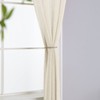 Cortinas semitransparentes con aspecto de lino beige de 42 x