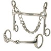 Korsteel Stainless Steel Mullen Mouth Fixed Cheek Eggbutt Weymouth Set