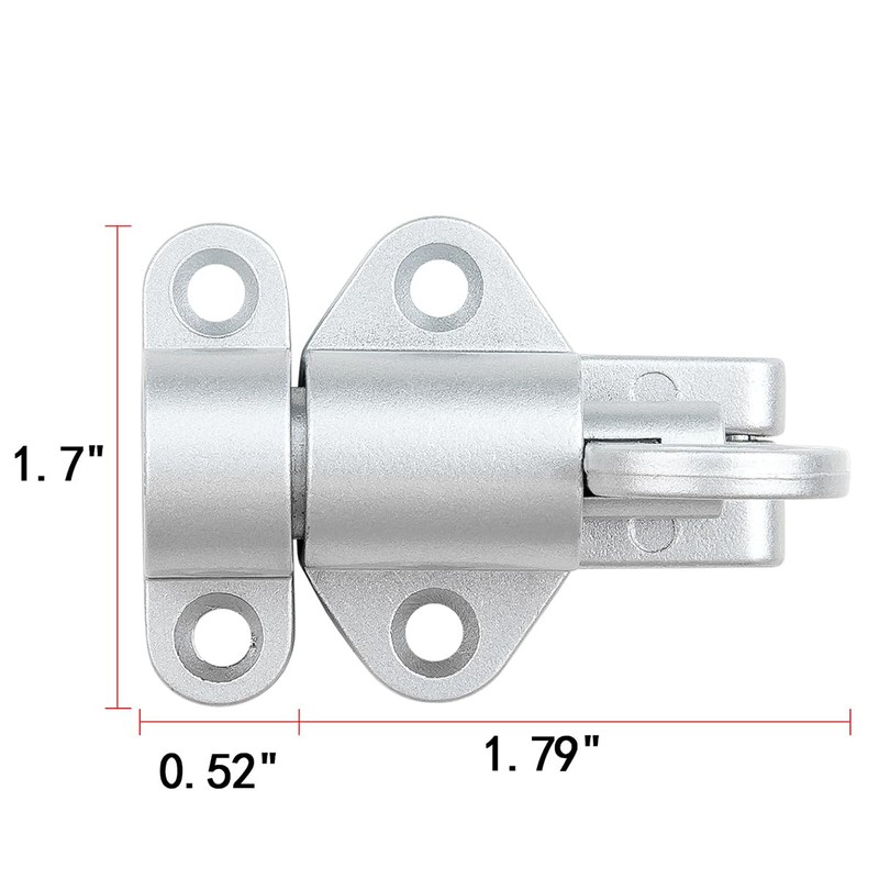Wocoe 3 Packs Silvery Spring-Loaded Latches - Aluminum Alloy Automatic