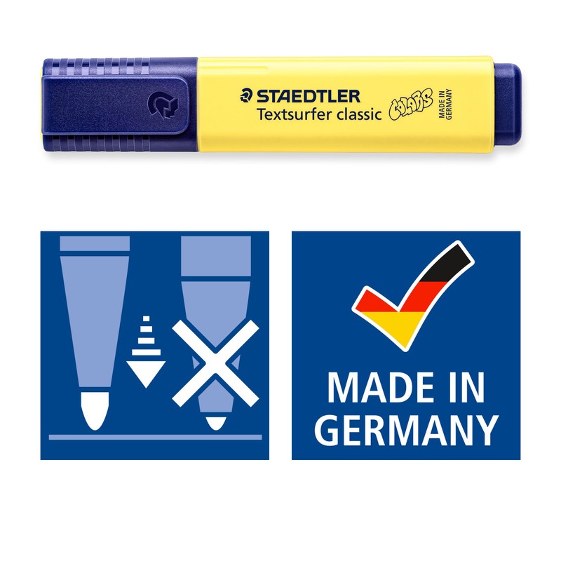 STAEDTLER 364 C-100 Textsurfer Classic Highlighter - Pastel Bright Yellow