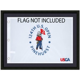 Golf Flag Frames 17x23 Black, Moulding blk-001, Comes with New TRUE NAVY Mat; holds 14x20 PGA, Ryder Cup, US Open Golf Flags; flag not included