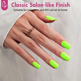 Neon Green Gel X Nail Tips Medium Short Square Gel X Tips Pre-colored Gel X Nails Press on Nails Pre Applied Tip Primer Soft Gel Nail Tips Natural Acrylic Fake Nails Extensions for DIY Nail, 300Pcs