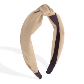 VOCOSTE Knotted Headband for Women, Non-Slip Fashion Hair Accessories, Khaki