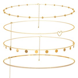 Forhandy Belly chain for women and girls, Brass, copper and 18k gold plating, Lab Grown Diamond