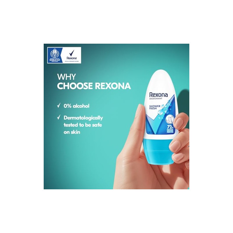 Rexona Shower Fresh Underarm Odour Protection Roll On, 50ml