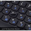 2PCS Russian Keyboard Stickers, Cyrillic Keyboard Letter Stickers Black Background