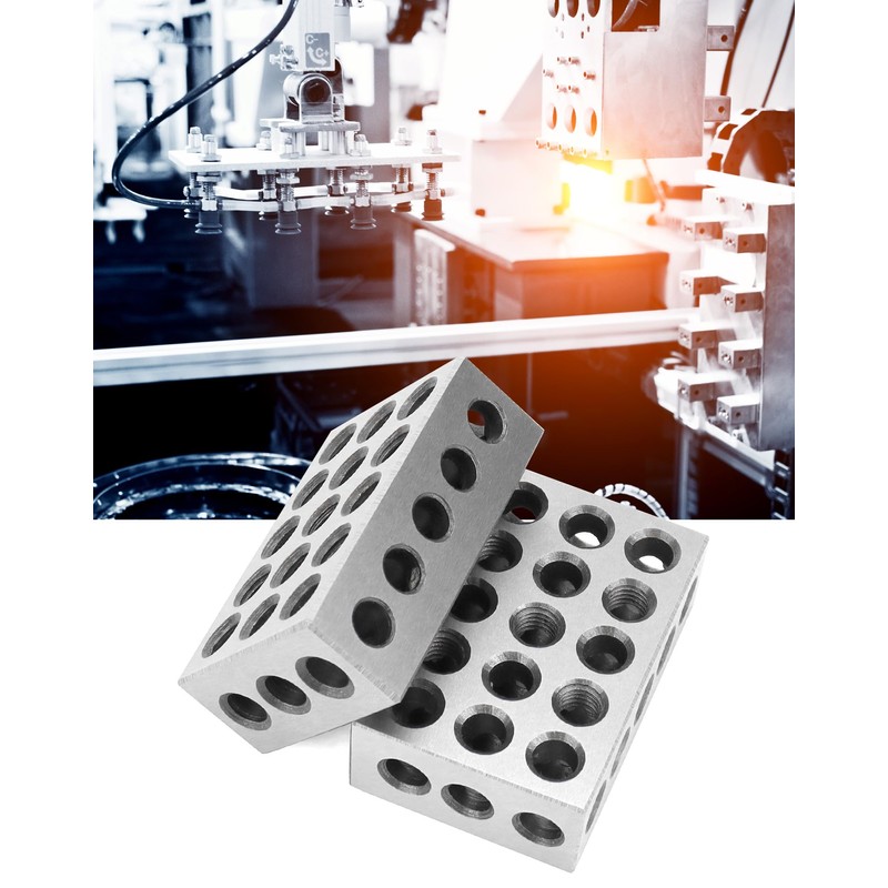 QWORK 2 Pieces Parallel Blocks Metric 1-2-3 Blocks, 23 Holes