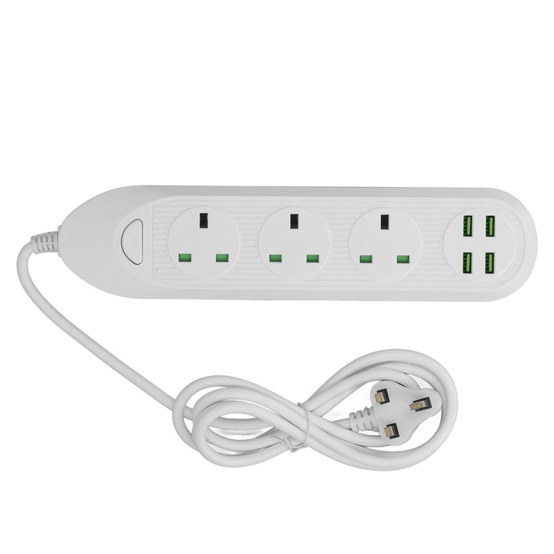 Power Strip Extension Long Cord 2500W Multi Functional with USB