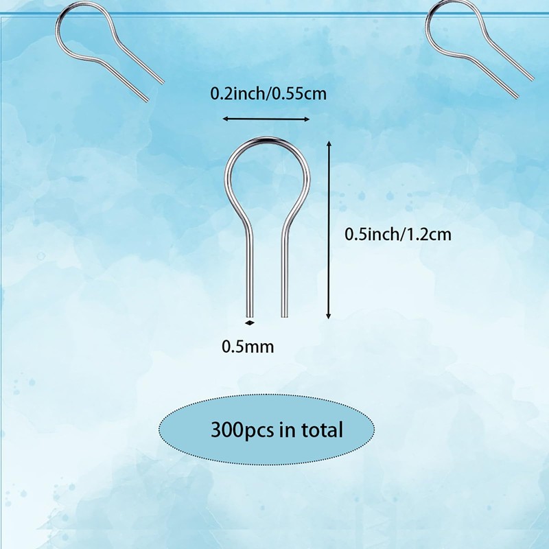 300 Pieces High Temperature Nichrome Wire Jump Rings R Shaped