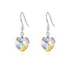 Philip Jones Sterling Silver Aurora Borealis Heart Earrings Created with