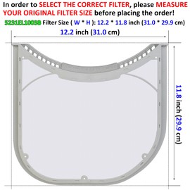 Uszily 5231EL1003B Lint Filter Replacement for LG and Kenmore Dryers, Rim with Felt Seal, Ultra Durable Lint Screen Trap with Dryer Vent Lint Brush