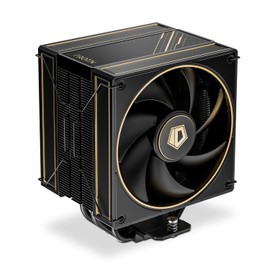 ID-COOLING FROZN A410 GDL Limited Edition CPU Cooler, 2x120mm FDB Fans in Push-Pull Configuration, 100% RAM Clearance, Black Air Cooler with Golden Lines Decorated, Support Intel and AMD Sockets