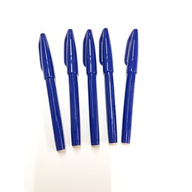 Pentel Blue Sign Pen, Set of 5
