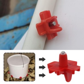 LT Easiyl 20Pcs Horizontal Chicken Nipples Waterer Automatic Poultry Nipples Chicken Waterer Nipples Horizontal Side Mount for Chicken Ducks Quail and Other Poultry