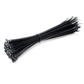 100 Pack of Cable Ties Black | CE Premium UL Nylon Strong Zip Ties, Extra Thick Cable Ties, Bicycle Tie Wrap, DIY Home Garage Office and Workshop | Heavy Duty Self Locking (200 x 2.5mm)