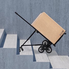 Portable Stair Climbing Cart, Three-Wheel Chassis Portable Stair Climber, Hand Truck Heavy Duty with 10 Wheels, Folding Stair Climber Hand Truck Dolly, 330 LBS Load-Bearing Capacity