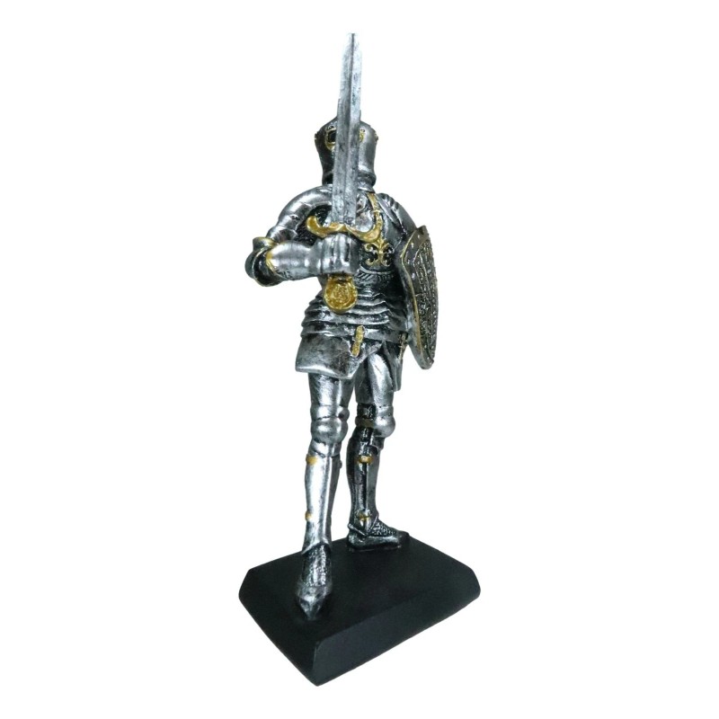 Suit Of Armor Medieval Knight Guard With Broad Shield and