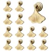 MOROBOR Ginkgo Leaf Shape Knob Handles, 12 PCS Golden Drop