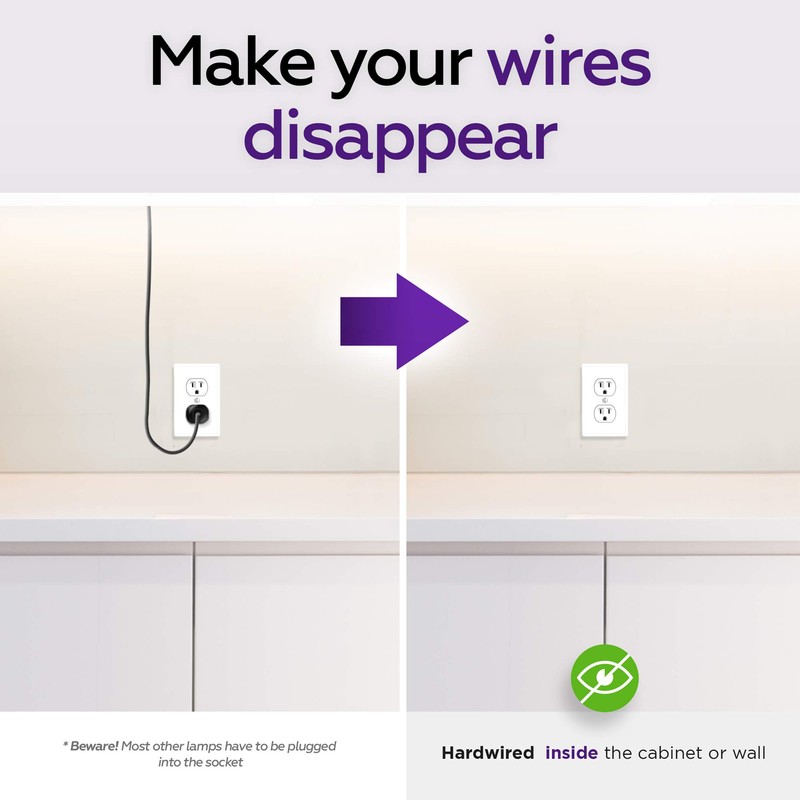 Hardwired LED Under Cabinet Task Lighting - 14 Watt, 21",