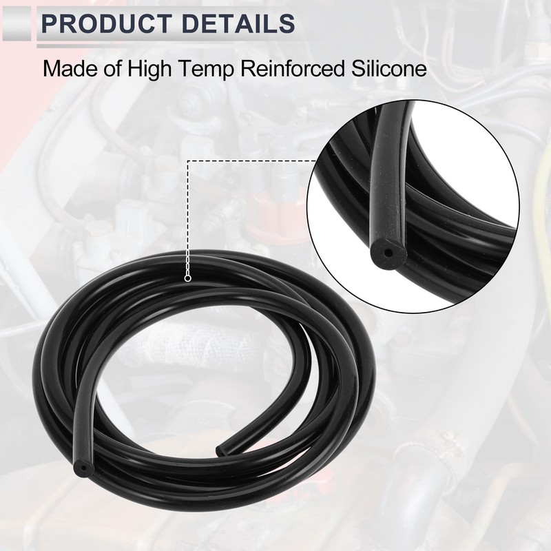 RATCHROLL 1 Pcs Universal Silicone Vacuum Tubing Hose High Temperature