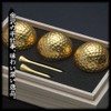 Entertainment Golf Competition, Prize, Paulownia Box, Gold Leaf Golf Ball