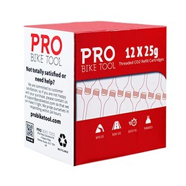 CO2 Cartridges with Threaded Connection, 12 x 25g