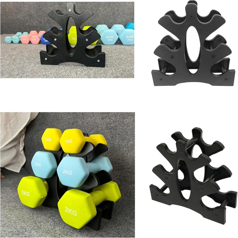 1 Pack Dumbbell Rack Stand,3-Tier Vertical Dumbbell Rack,Tree Shape Weights