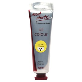 MONT MARTE Premium Oil Paint, 100ml (3.4oz), Lemon Yellow, Good Coverage, Excellent Tinting Strength