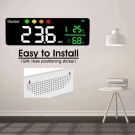 GOYERRNES Decibel Sound Meter Decibel Meter Smart Noise Meter for Household Appliances Noise Detector with LED Display Noise Temperature Humidity Range 30-130dB Noise Digital Decibel Meter